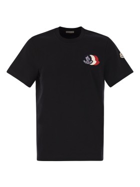 Moncler Navy Blue Cotton Short Sleeves T-Shirt | THE LIST