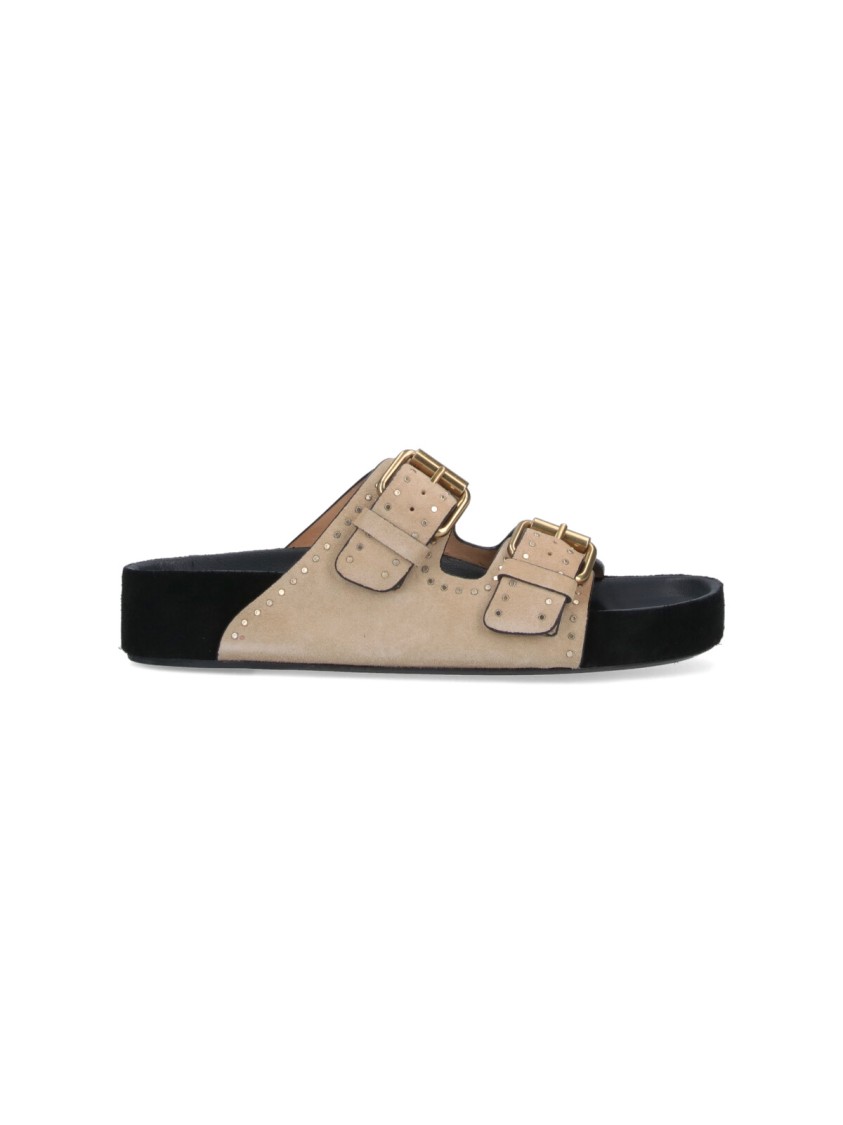 Shop Isabel Marant "lennyo" Sandals – Beige