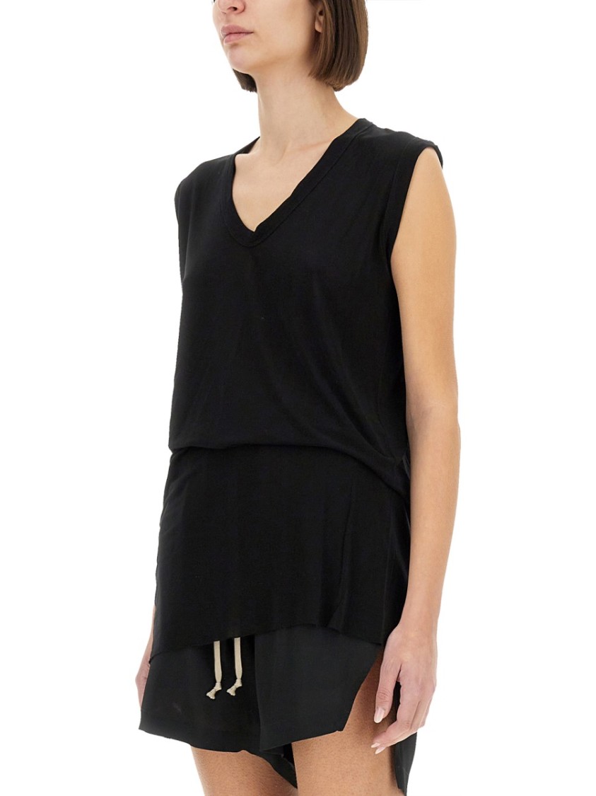 Rick Owens Jersey Top In Black