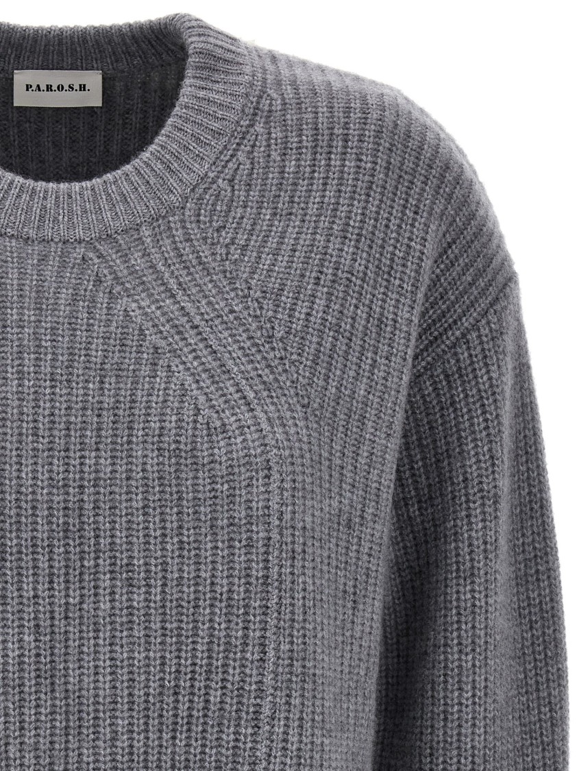 P.a.r.o.s.h Grey Cashmere Sweater In Gray