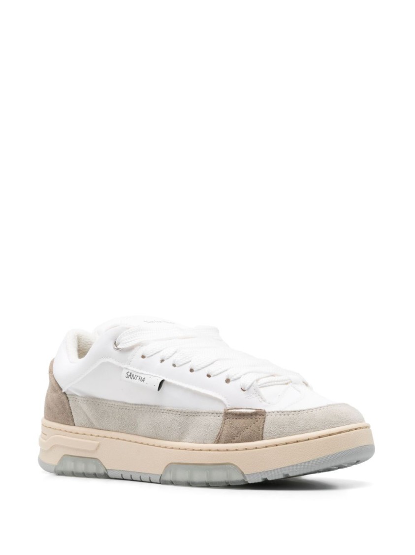 Santha White/grey Colour-block Sneaker