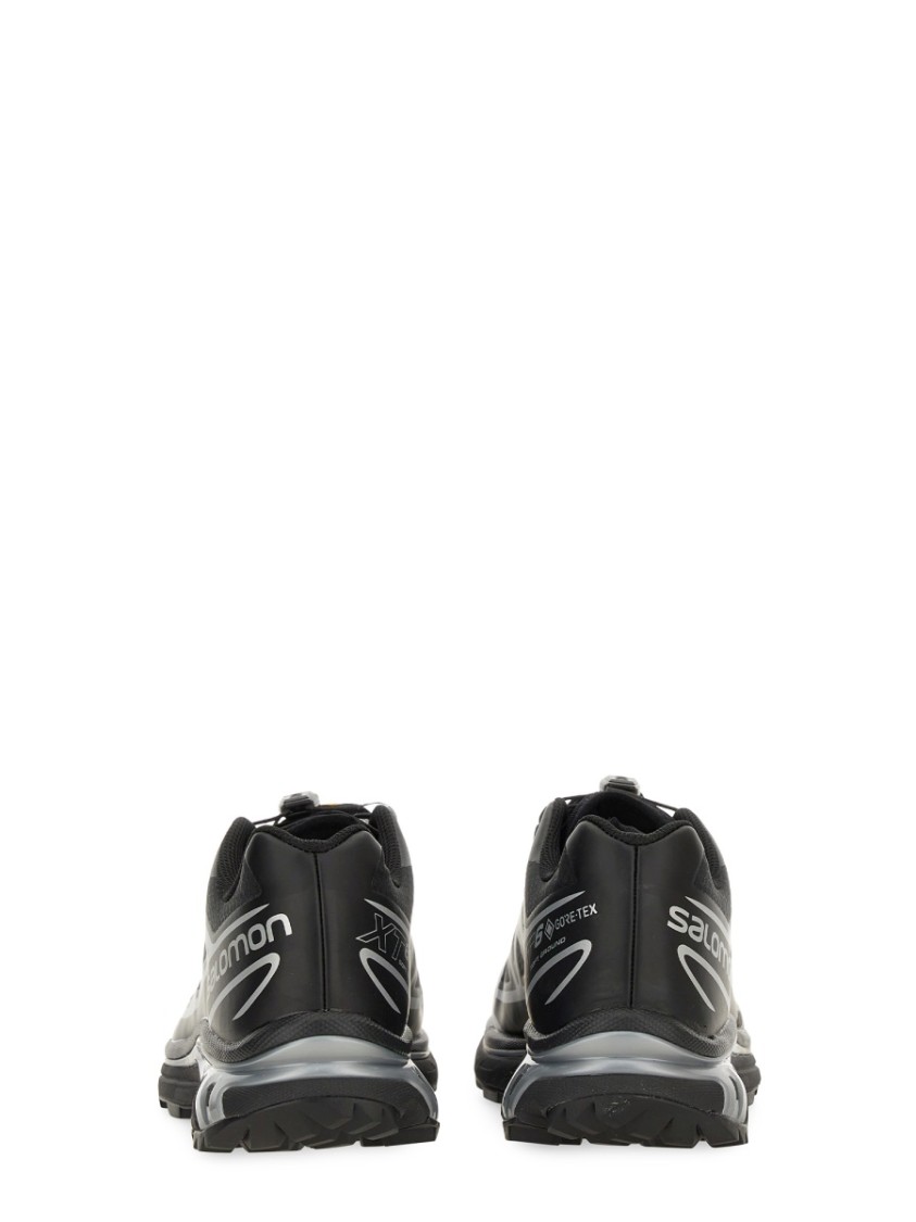 Salomon Mens Black Black Silver Xt-6 Gtx Quick-lace Mesh Low-top Trainers In Black