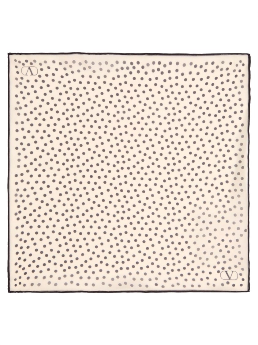 Valentino Garavani Polka Dot Silk Clutch Bag