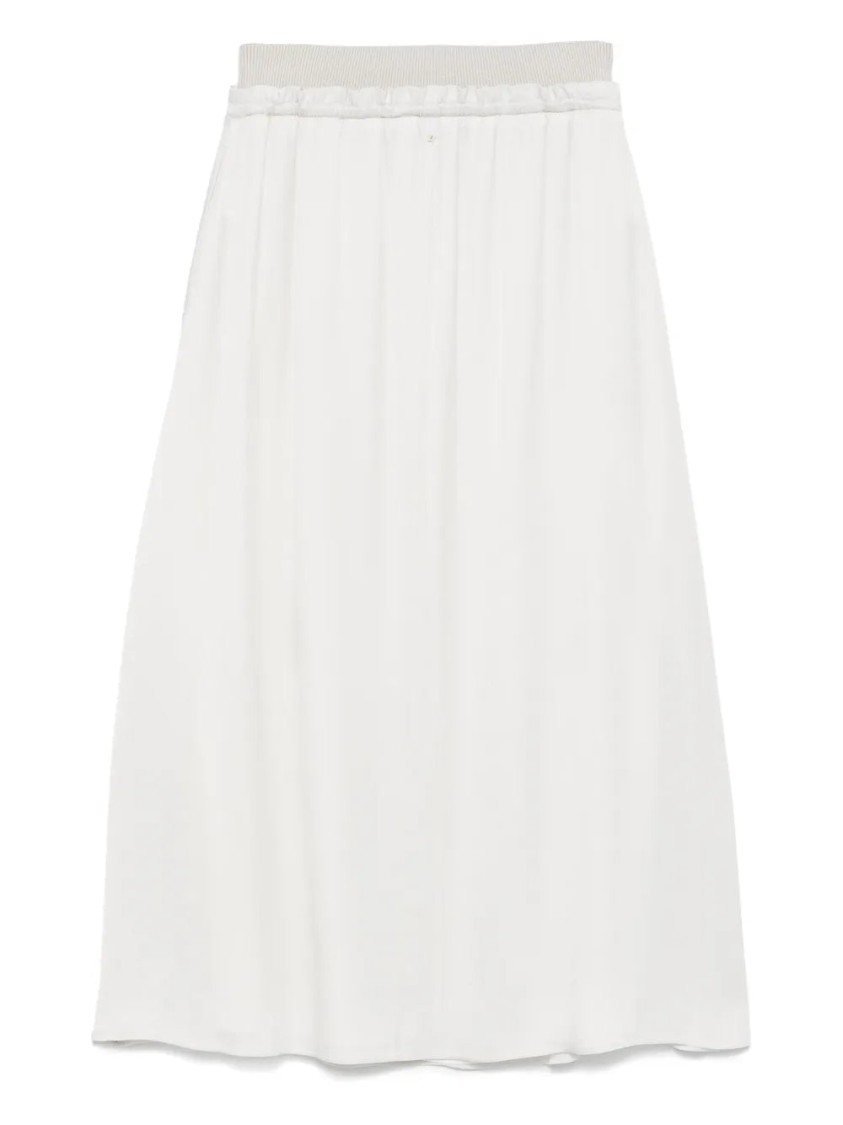 Lorena Antoniazzi Drawstring Midi Skirt In White