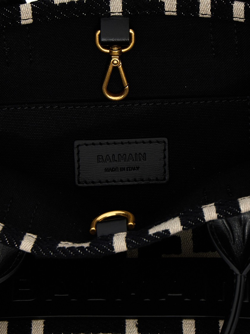 Balmain B-army Small' Shopping Bag In Black