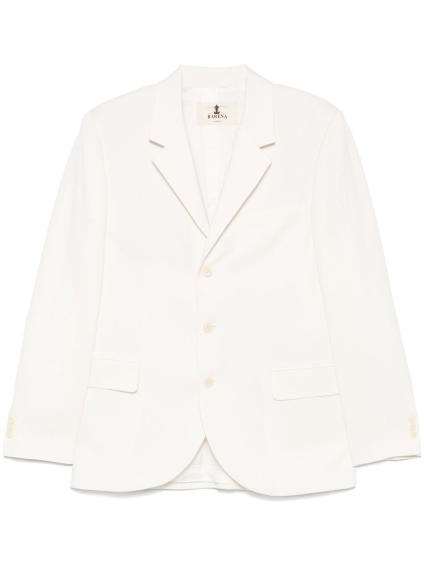 Barena Venezia Barena Tailored White Jacket With Notched Lapel In Neutral