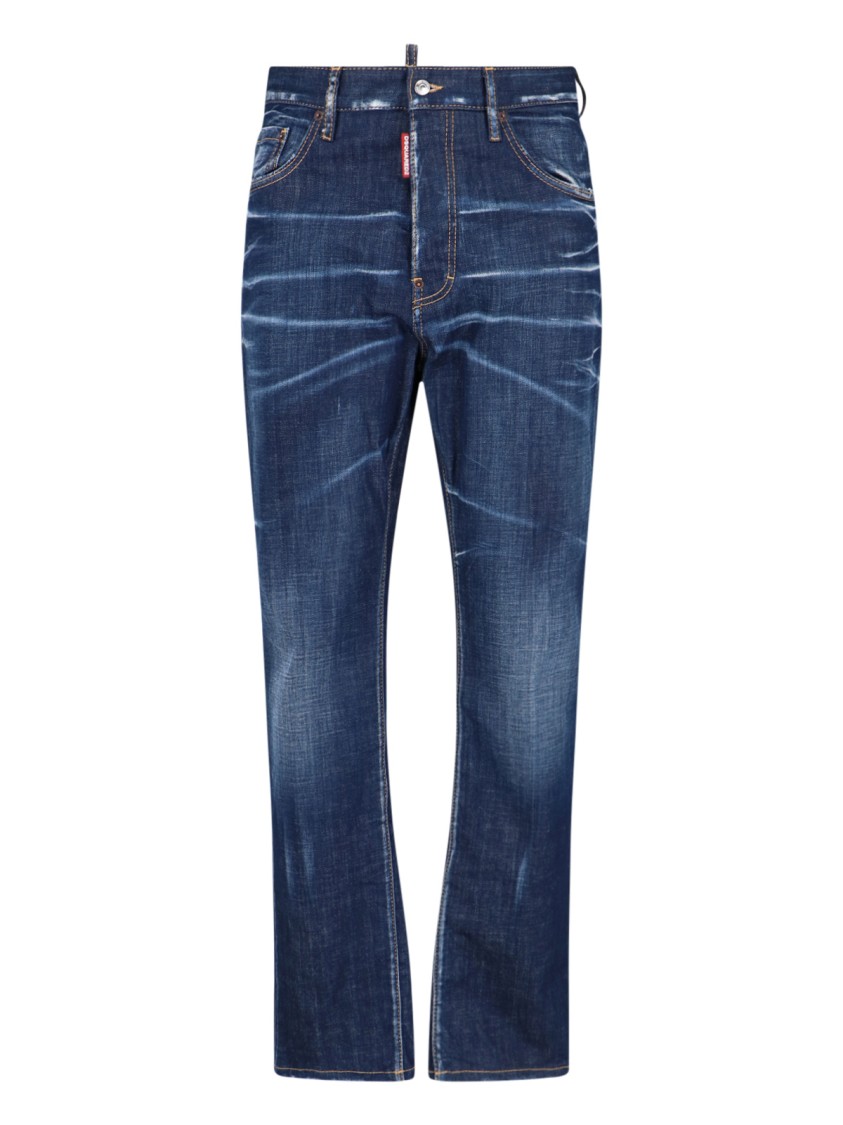 Dsquared2 642 Dark Pressed Wash Jeans In Blue