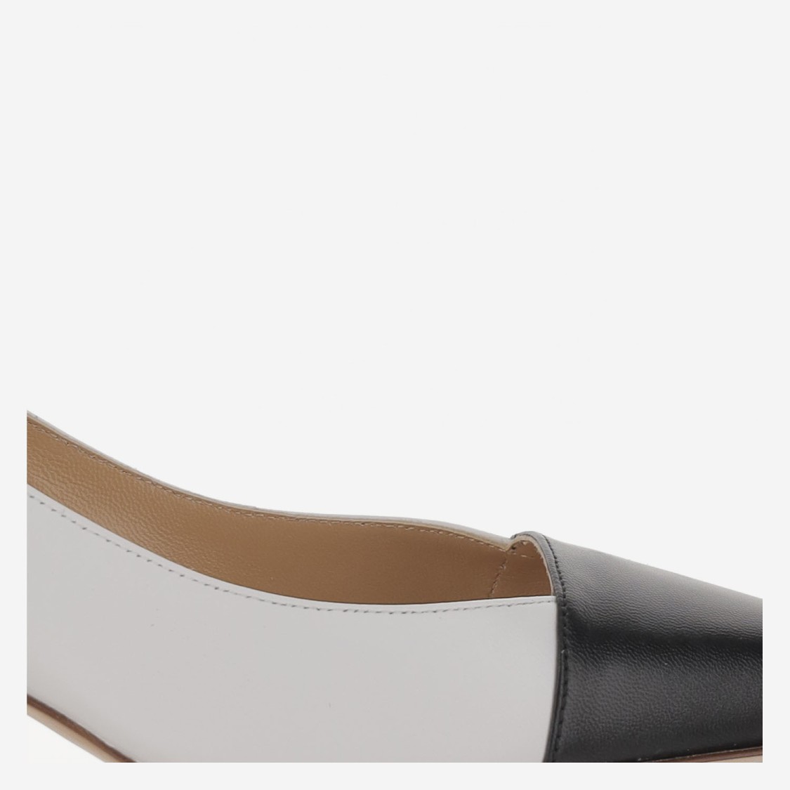 Francesco Russo Two-tone Leather Pumps In White