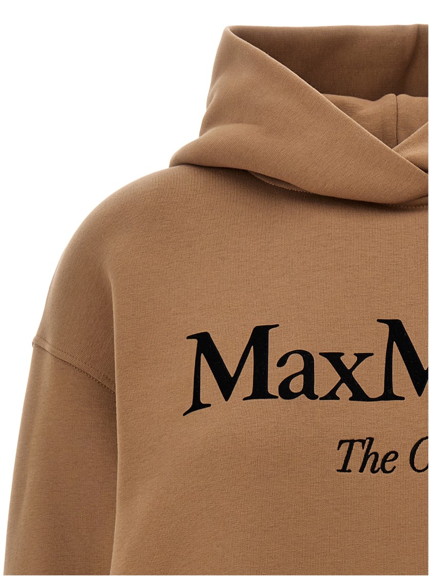 Max Mara Cotton Blend Oversized Sweatshirt In Brown