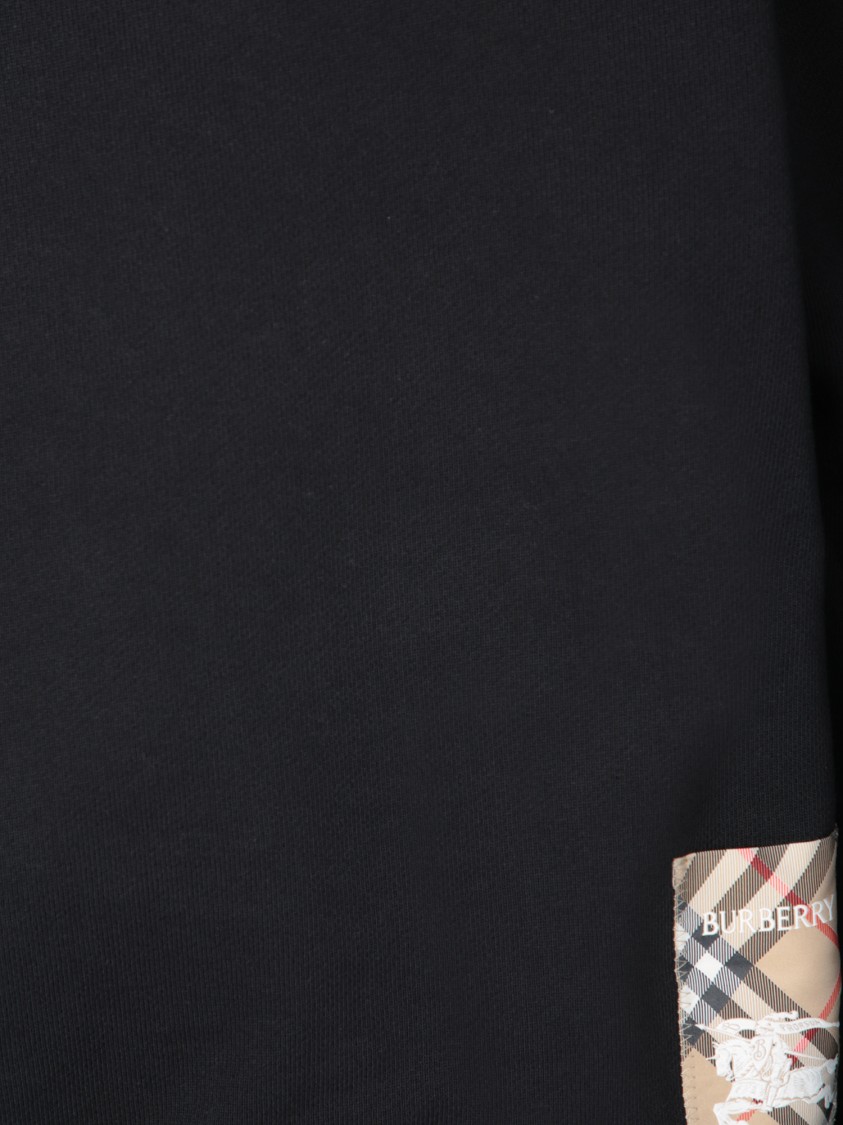 Shop Burberry Long Sleeve Black Sweatshirt