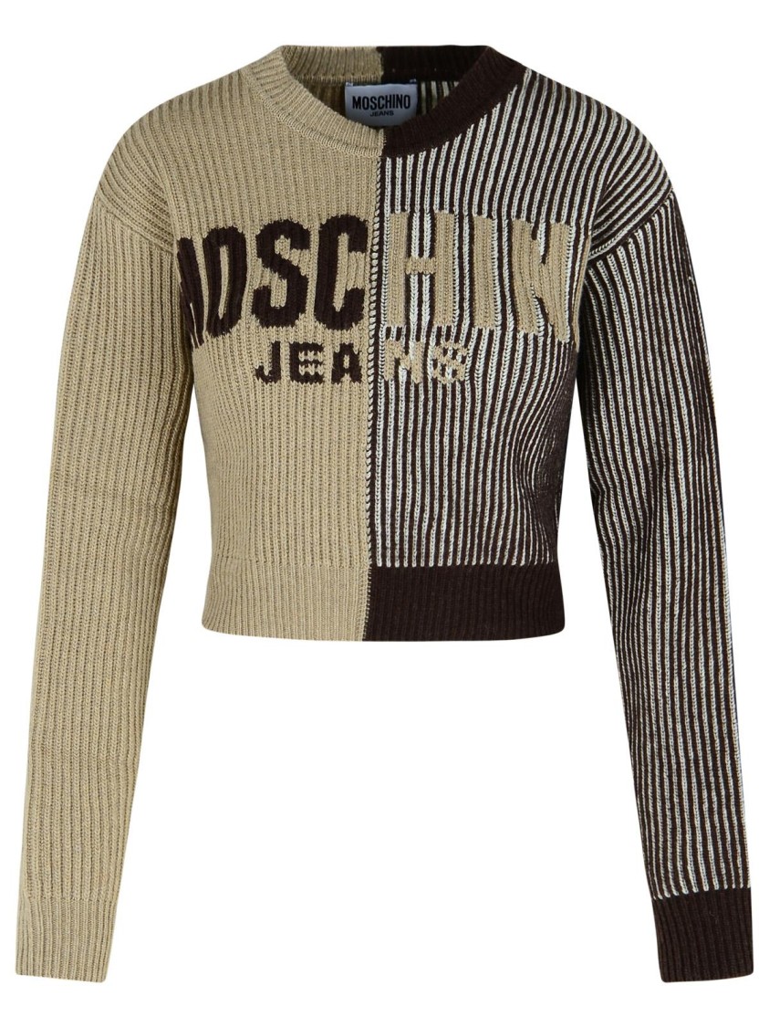 Moschino Jeans Two-tone Cashmere Blend Sweater