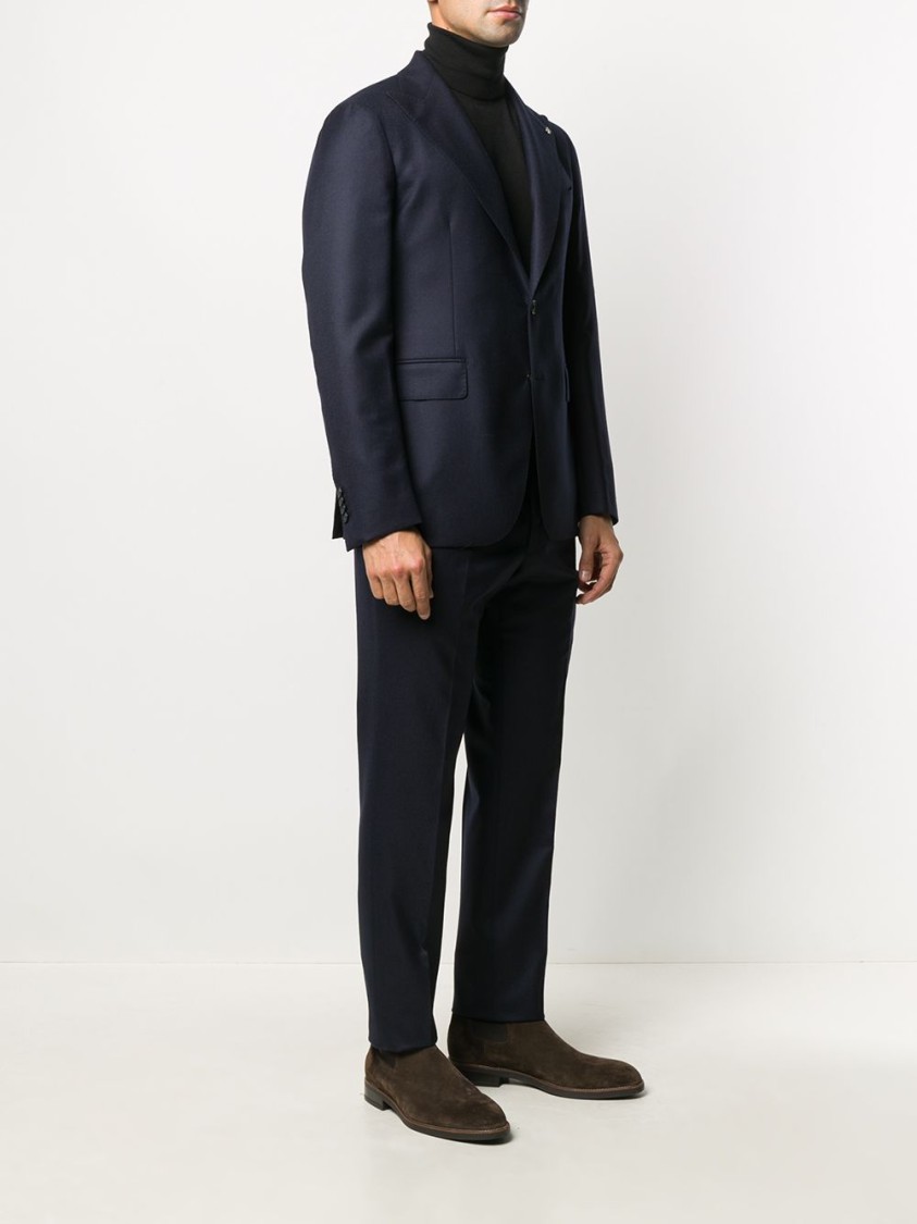 Tagliatore Single-breast Notch-lapel Blazer In Black