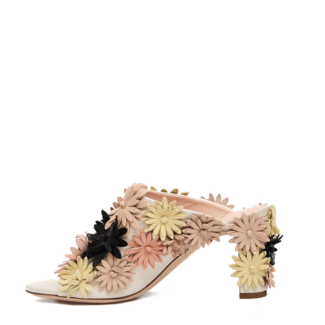 Agl Attilio Giusti Leombruni Agl Floral Sandal With 80mm Heel In Neutral