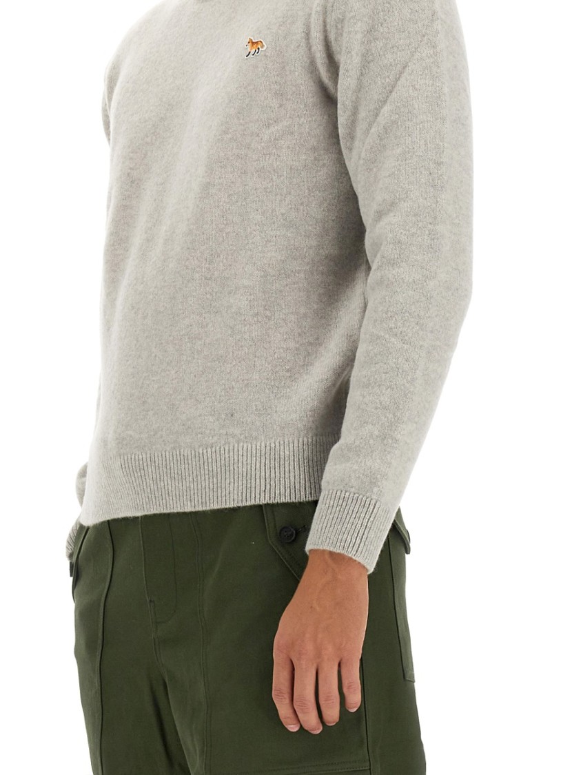 Maison Kitsuné Fox Head Patch Sweatshirt With In White
