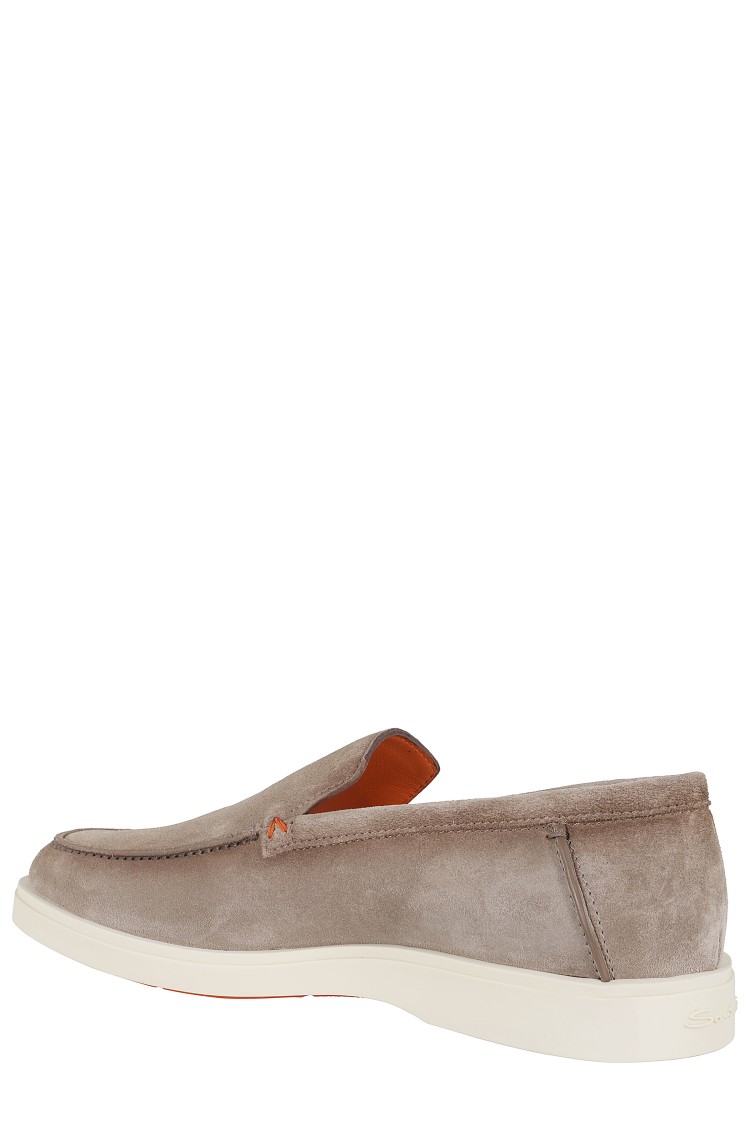 Santoni Botanist Moccasin In Neutrals