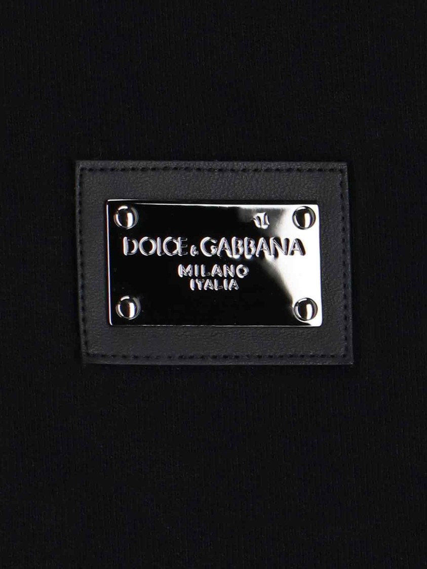 Shop Dolce & Gabbana Logo Crewneck Sweatshirt – Black