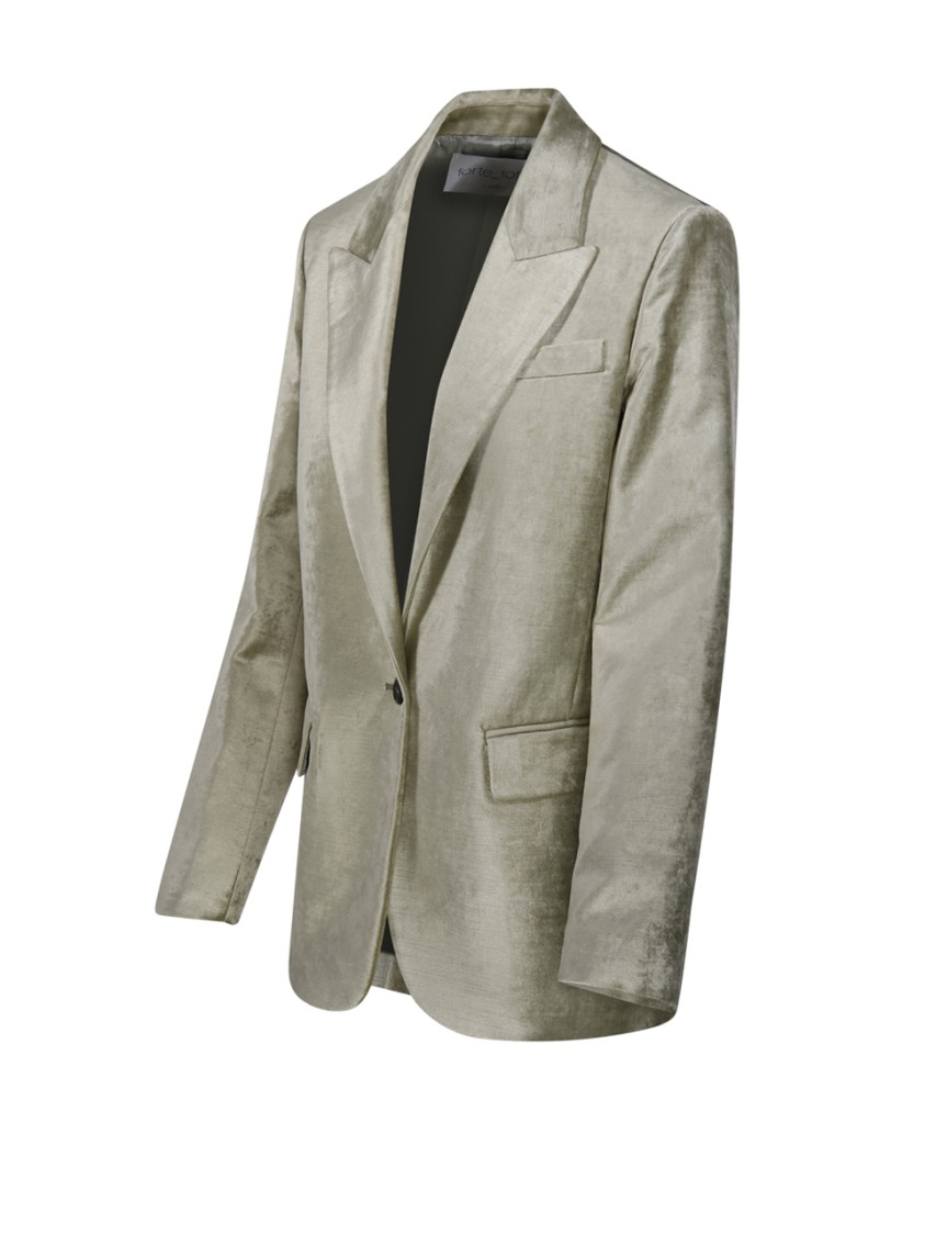 Shop Forte Forte Stretch Jacket In Green