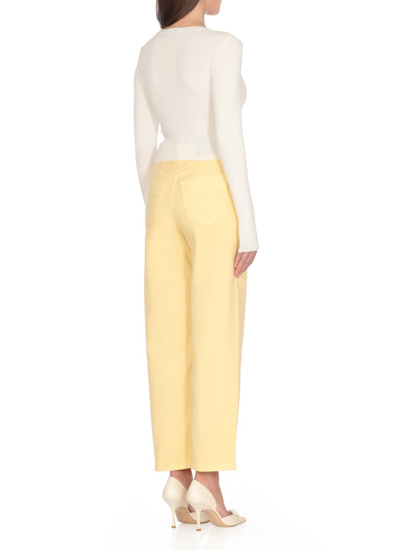 ELISABETTA FRANCHI ELISABETTA FRANCHI IVORY VISCOSE BLEND CARDIGAN