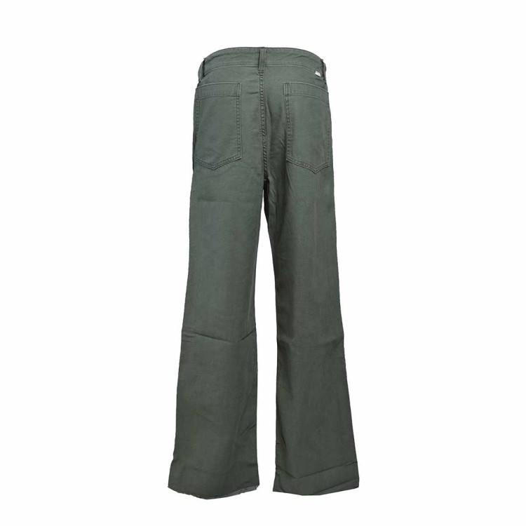 デニム・ジーパン Mother The Major Sneak Fray Jeans In Green Cotton MOTHER Major Sneak Fray in Roger That | FWRD