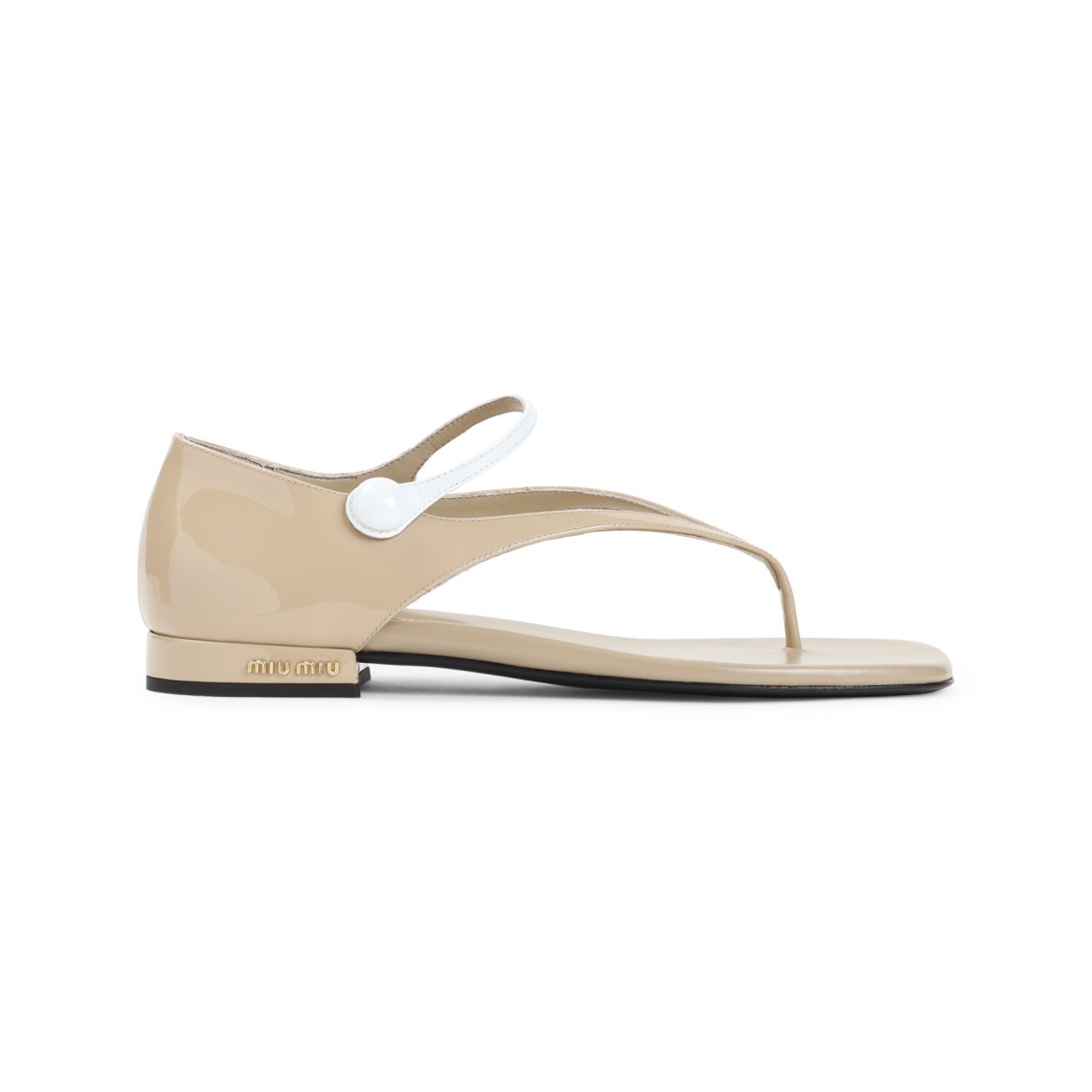 Miu Miu Beige Log Sandals