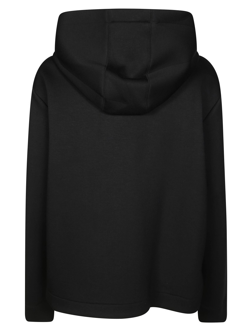 Max Mara Andorra Zip Sweatshirt Scuba In Black