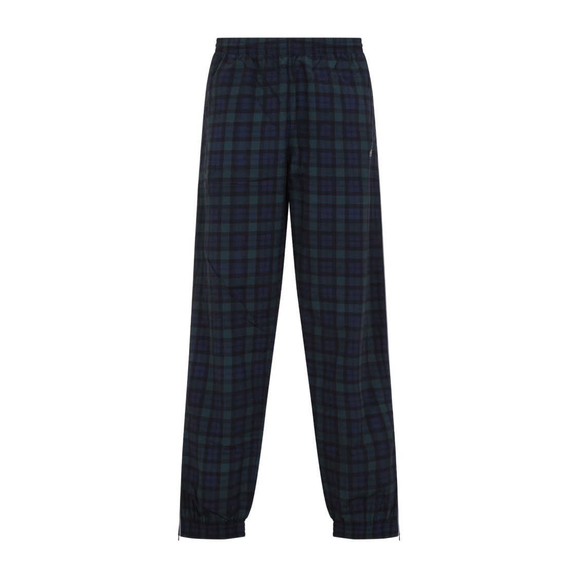 Martine Rose Relaxed Fit Plaid Trousers With Elastic Waistband In Black