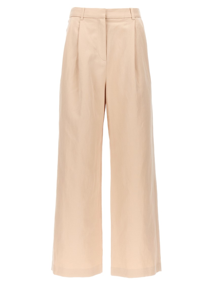 Loulou Studio High-waisted Wide-leg Trousers In Pink
