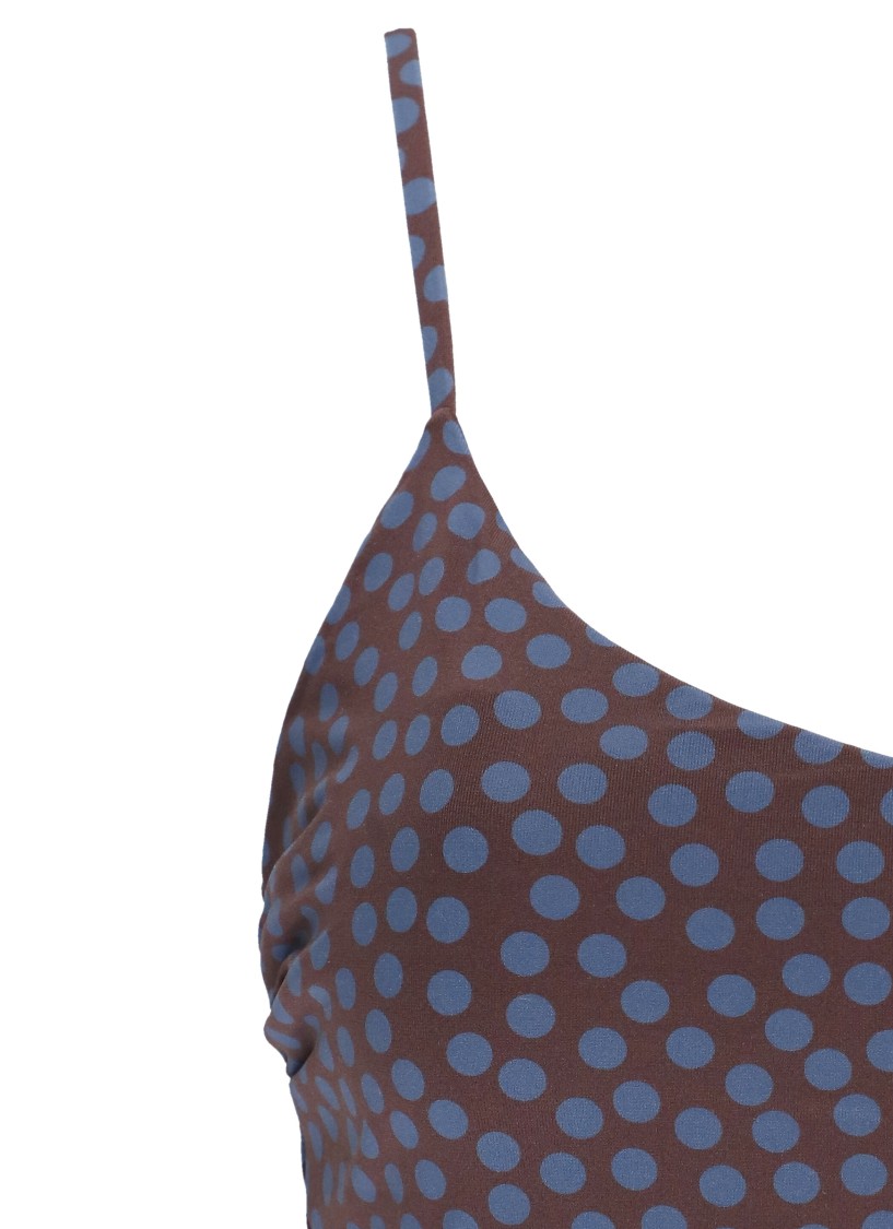 Fisico Polka Dot Swimsuit With Classic Silhouette