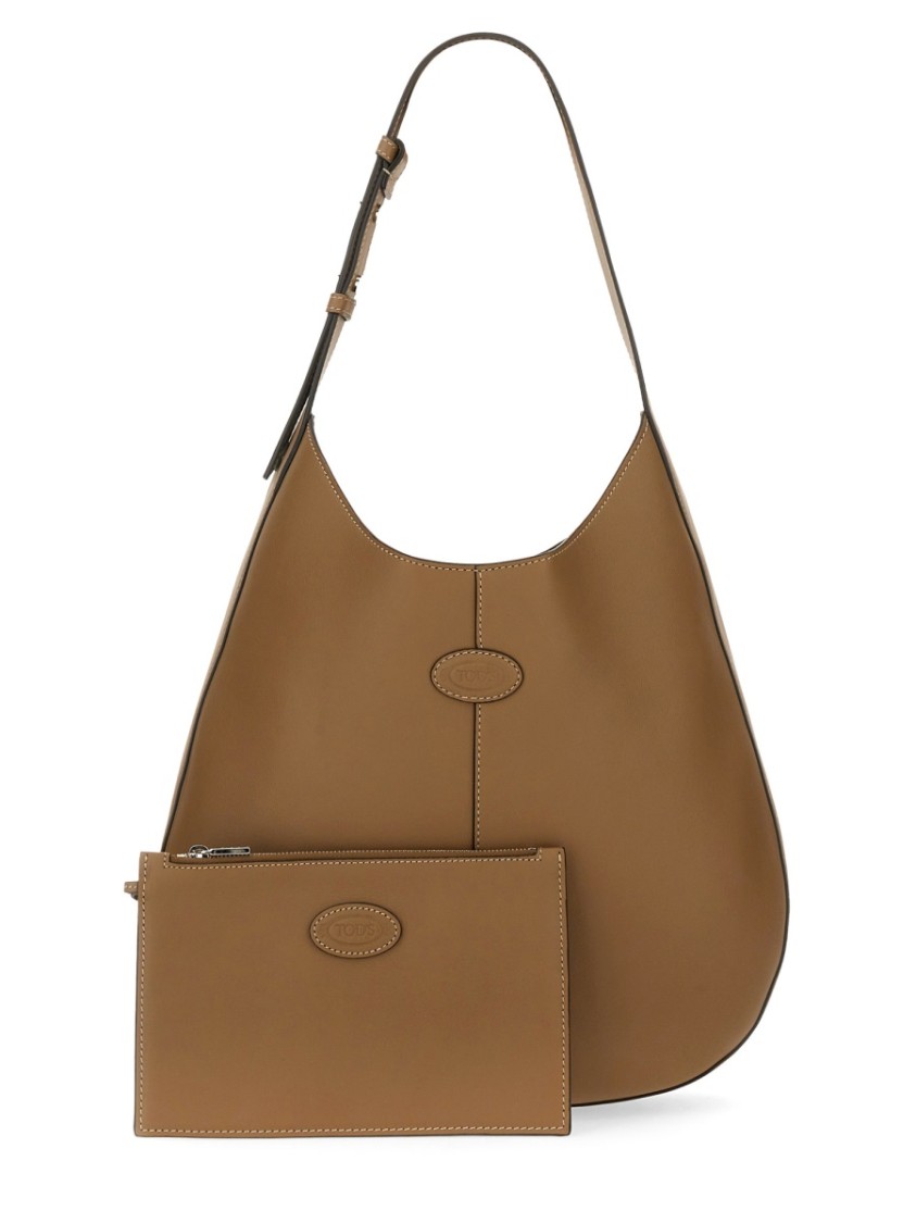Tod's Brown Calfskin Hobo Bag In Brown