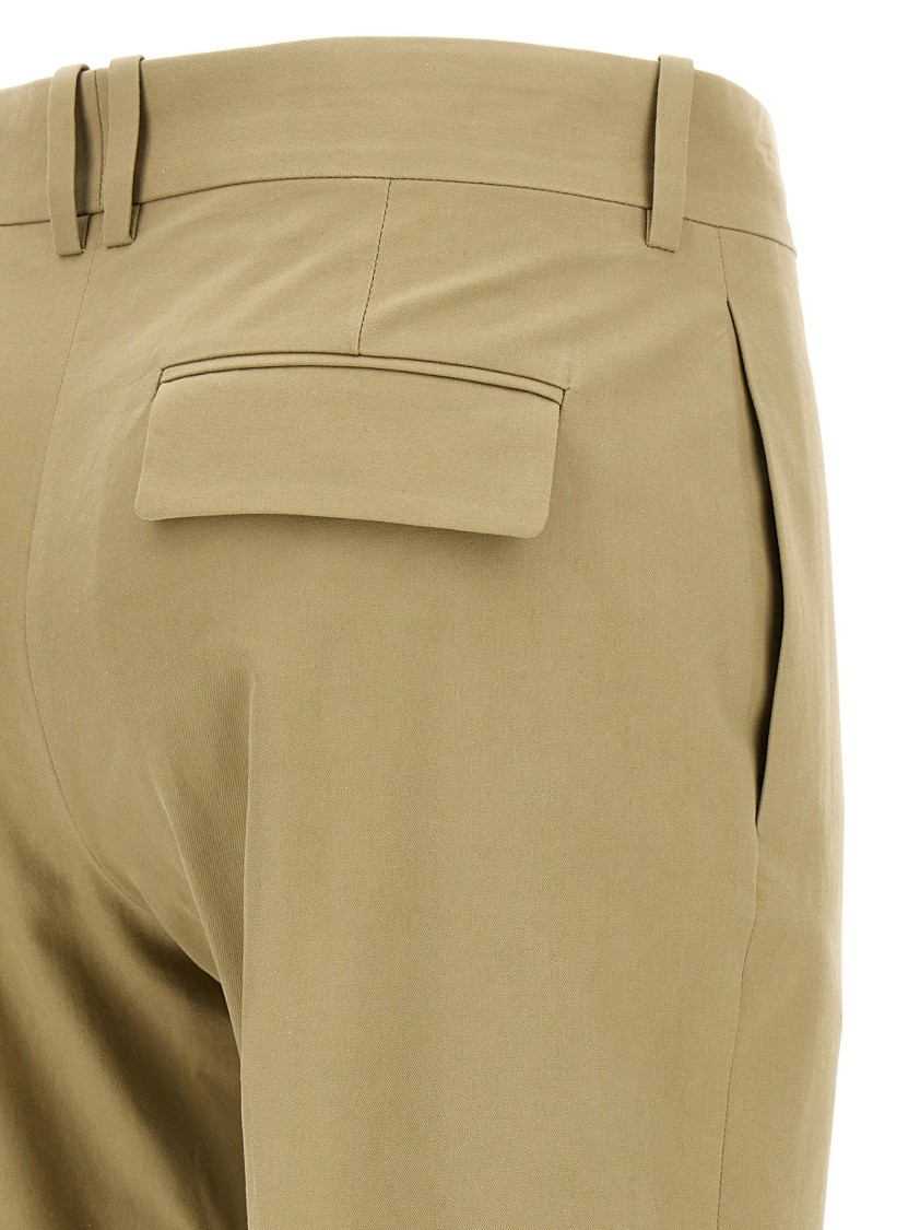 The Row Creased Selvie Pants With Loops And Pockets In Green