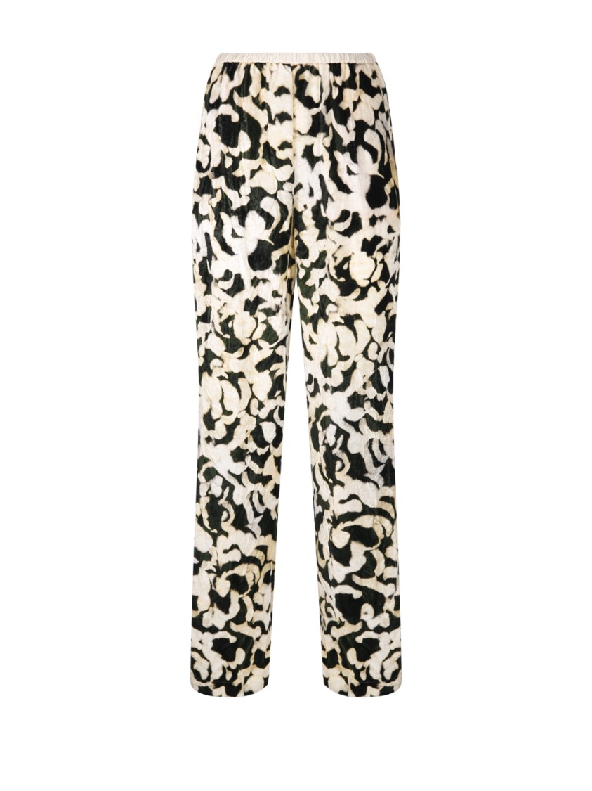 Shop Forte Forte Rose Alchemy Flared Pant In Green