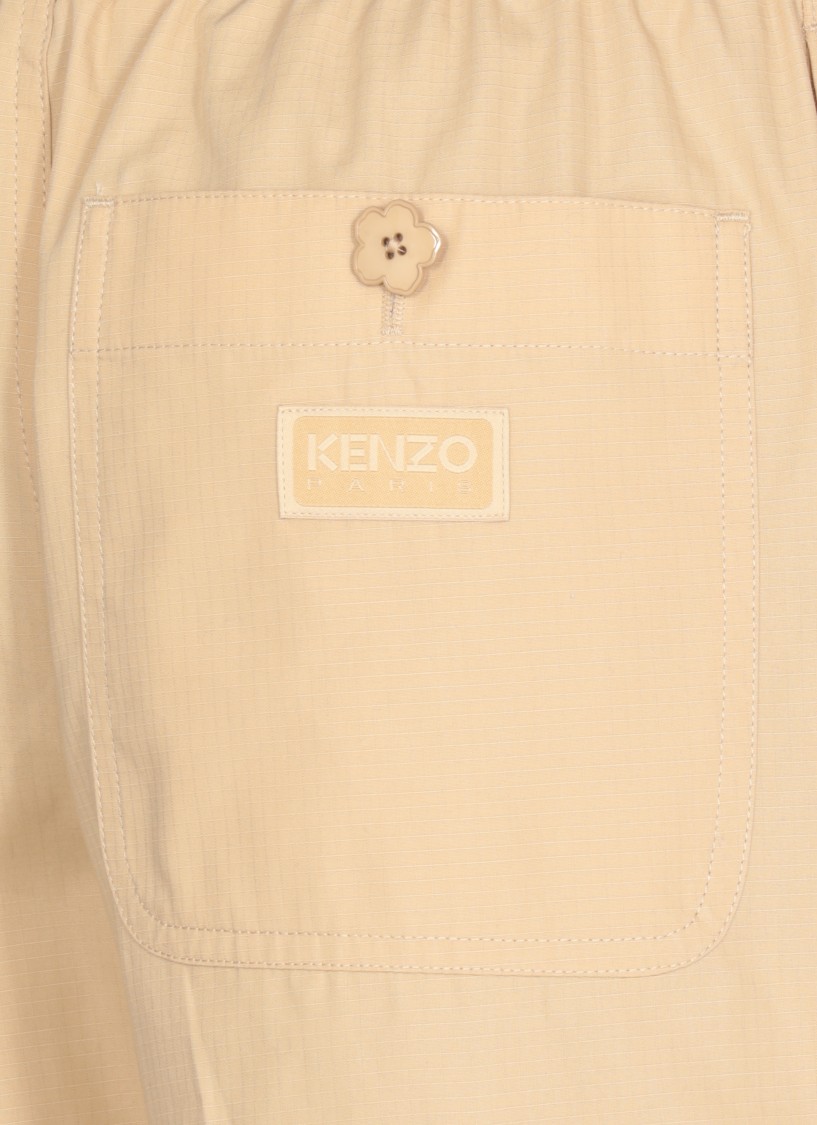 Kenzo Straight Leg Cargo Trousers Pockets