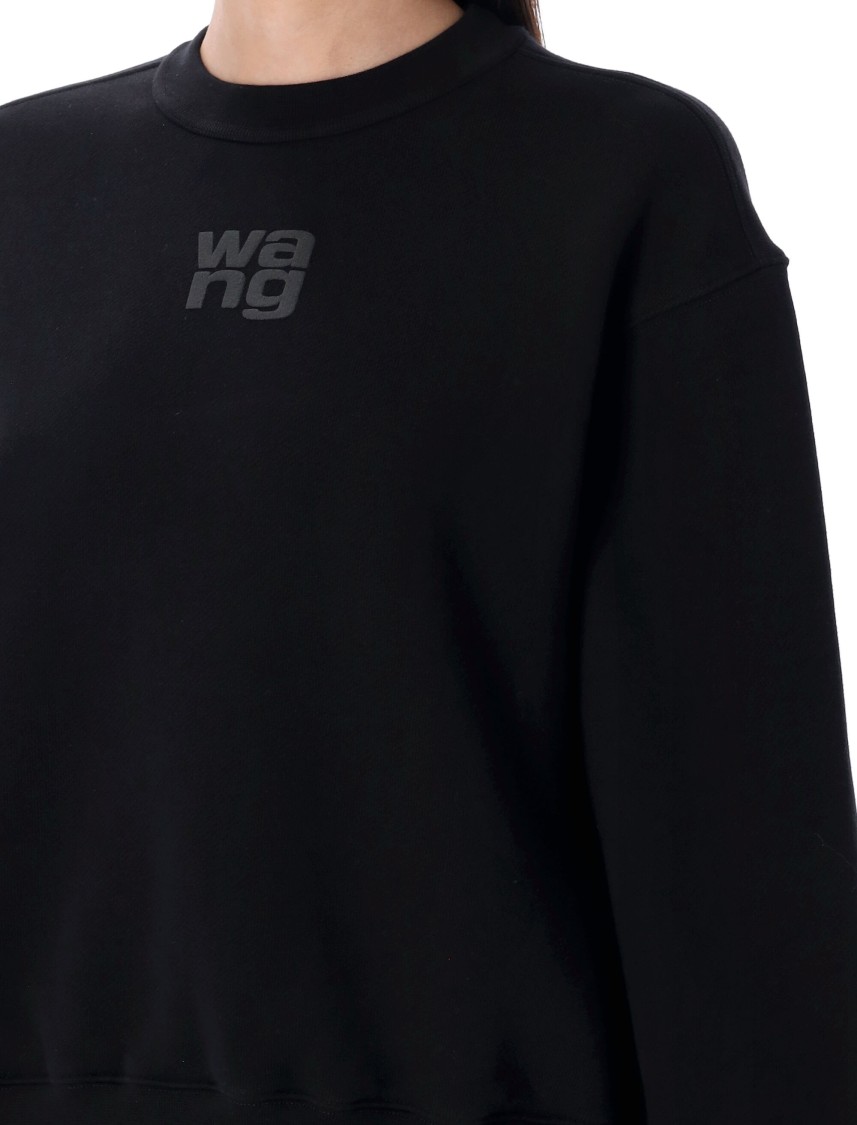 Alexander Wang T T By Alexander Wang Puff Logo Sweatshirt In Black
