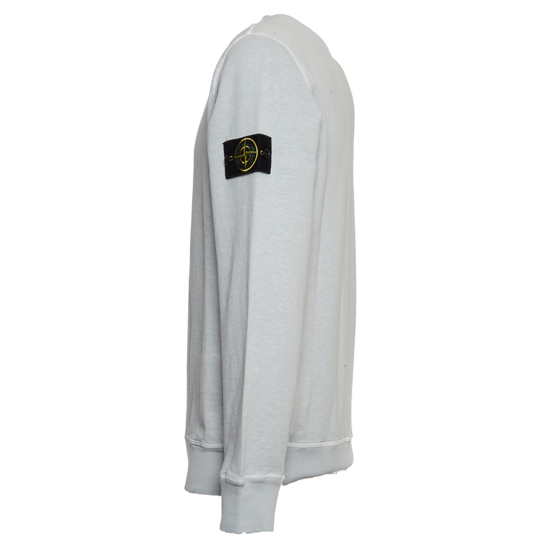 Stone Island Neutrals Sweatshirt With Iconic Branding In Gray