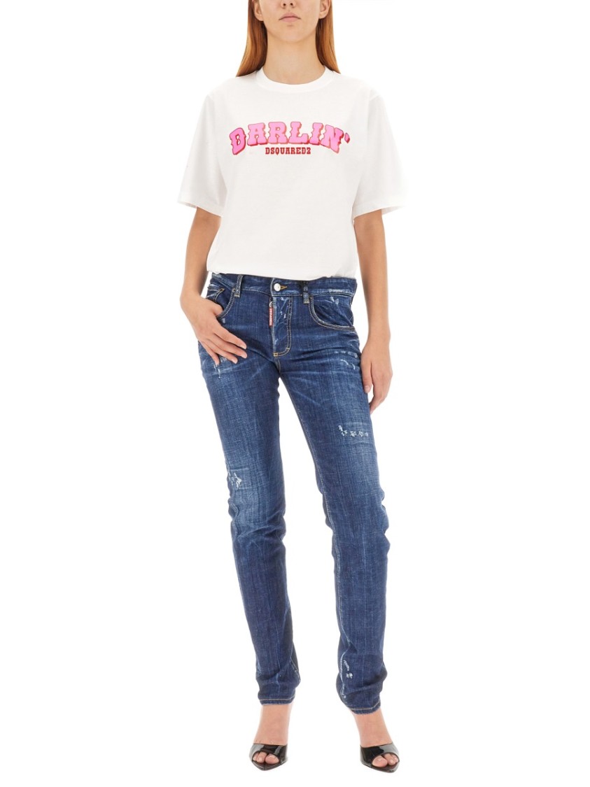 DSQUARED2 DSQUARED2 SLIM-FIT DISTRESSED JEANS