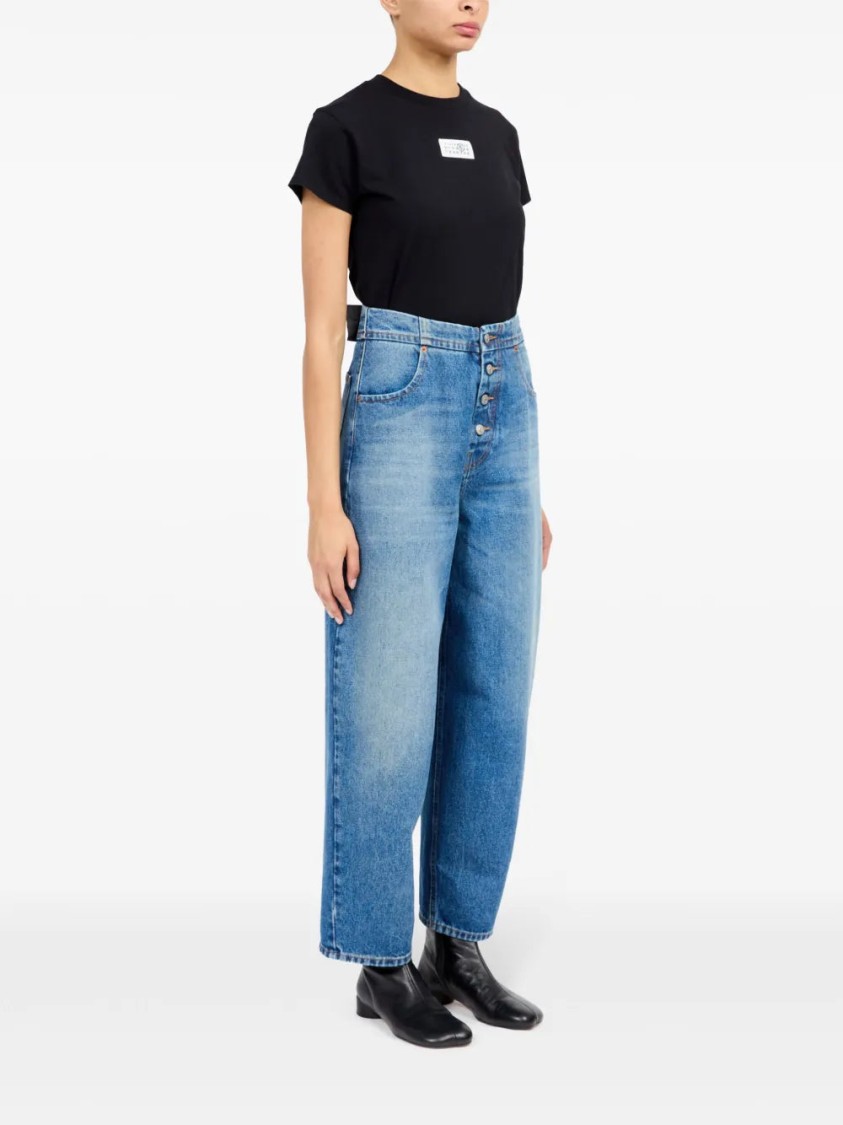 Mm6 Maison Margiela Mm6 By Maison Margiela Button-up Straight Jeans In Blue