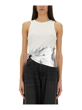 Rabanne Geometric Short Dress With Reflective Panels And