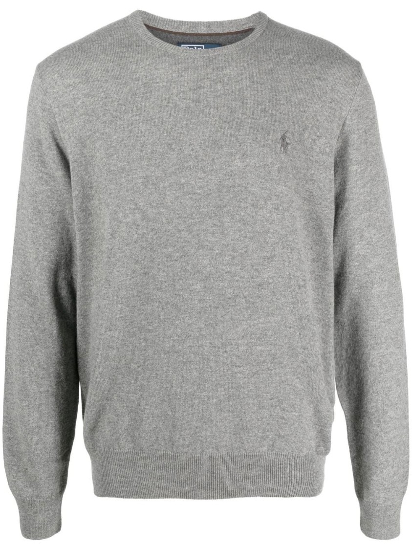 Polo Ralph Lauren Classic Logo Embroidered Rib Sweater