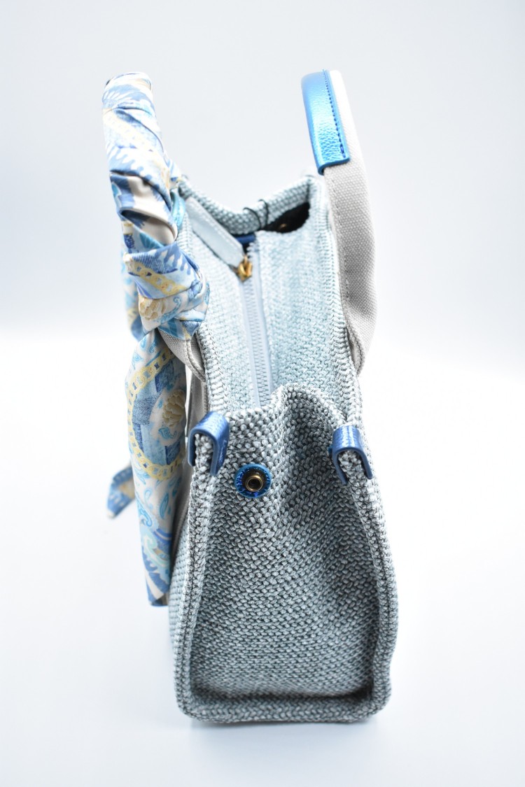 KURT GEIGER KURT GEIGER TEXTURED GREY TOTE BAG