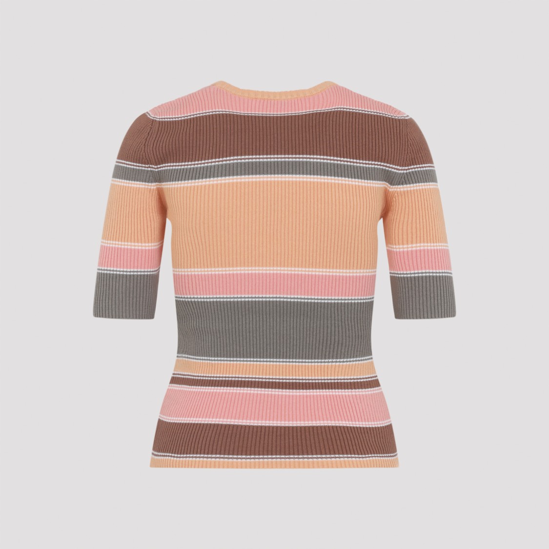 Chloé Multicolor Orange Cotton Sweater In Brown