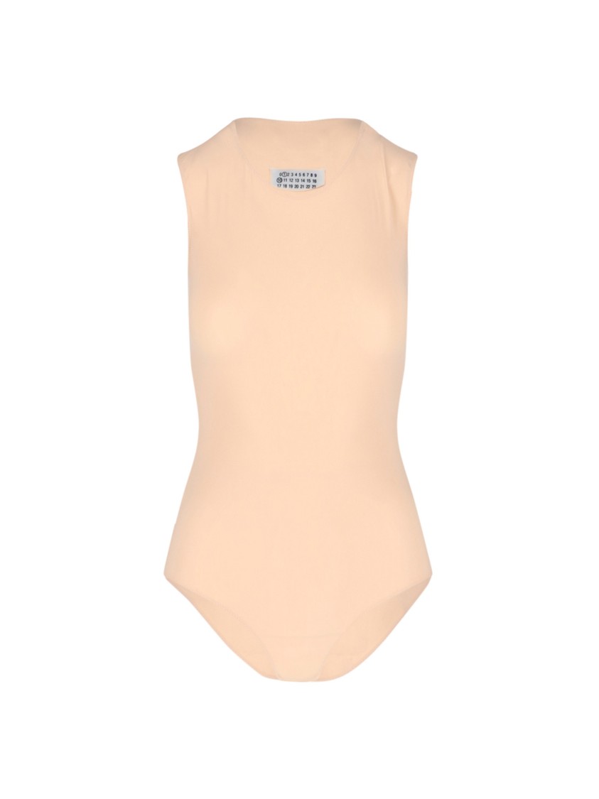Maison Margiela Sleeveless Bodysuit In Pink