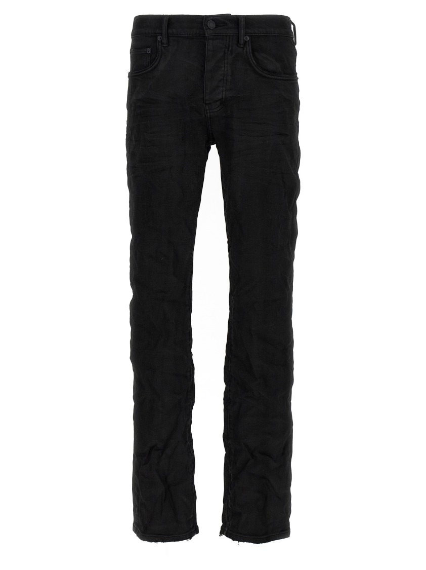 Purple Men's P001 Black Resin Skinny Jeans In Black