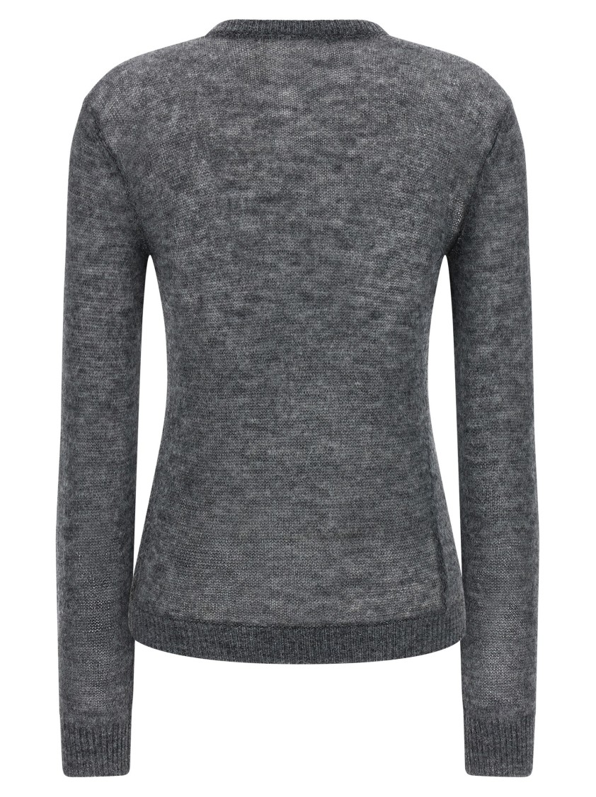 Coperni Buckle Cut-out Sweater In Gray
