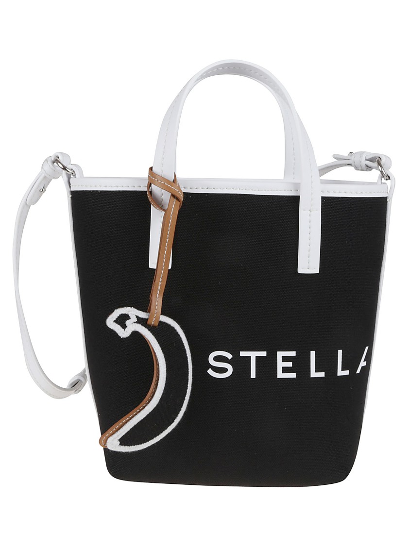 Stella Mccartney Sustainable Shoulder Tote Handbag In Black