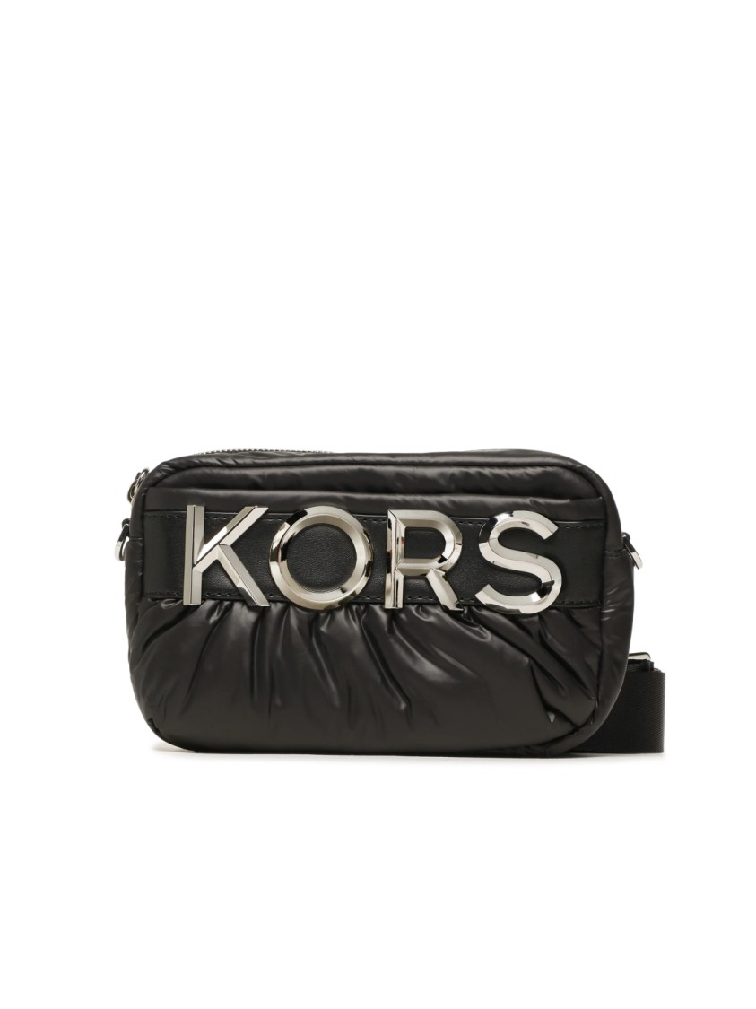 Michael Kors Leonie Logo Plaque Crossbody Bag In Black