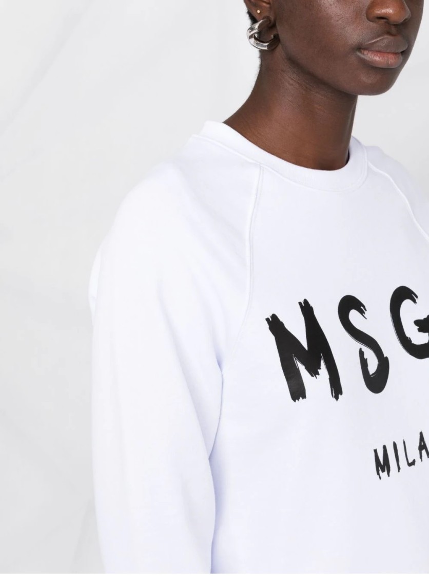 Msgm Relaxed-fit Sweatshirt With Bold Graphic Print
