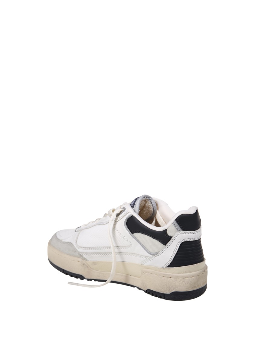 Golden Goose Forty2 Leather Sneakers With Black Star And Heel Tab Shoes In Multi
