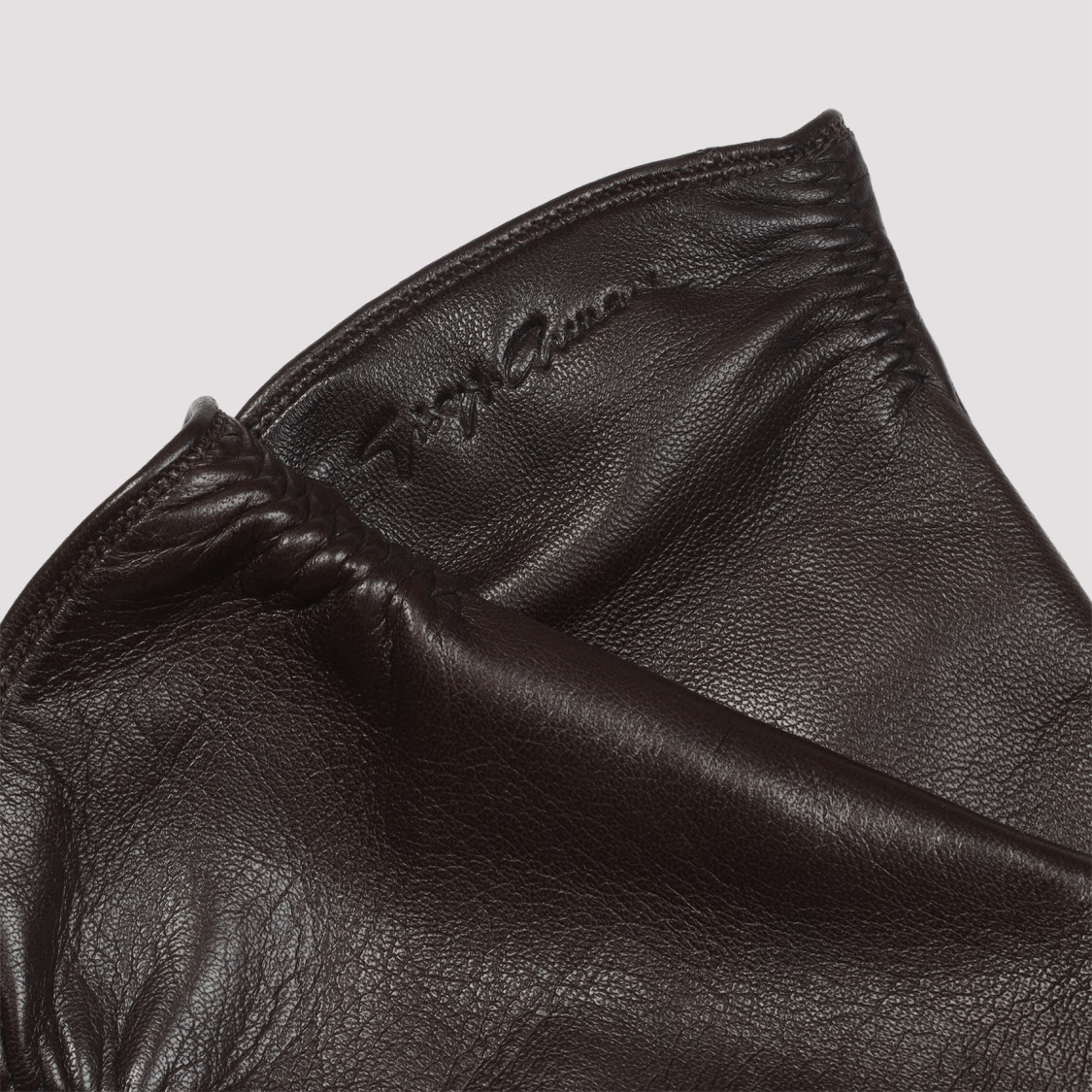 Giorgio Armani Lamb Leather Gloves With Refined Silhouette In Black