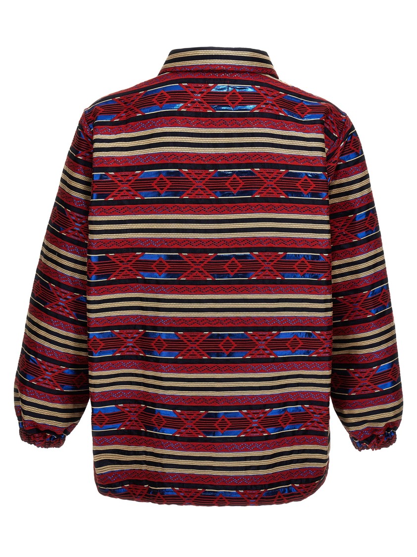 Needles Jacket Striped Pattern Side Pockets In Red