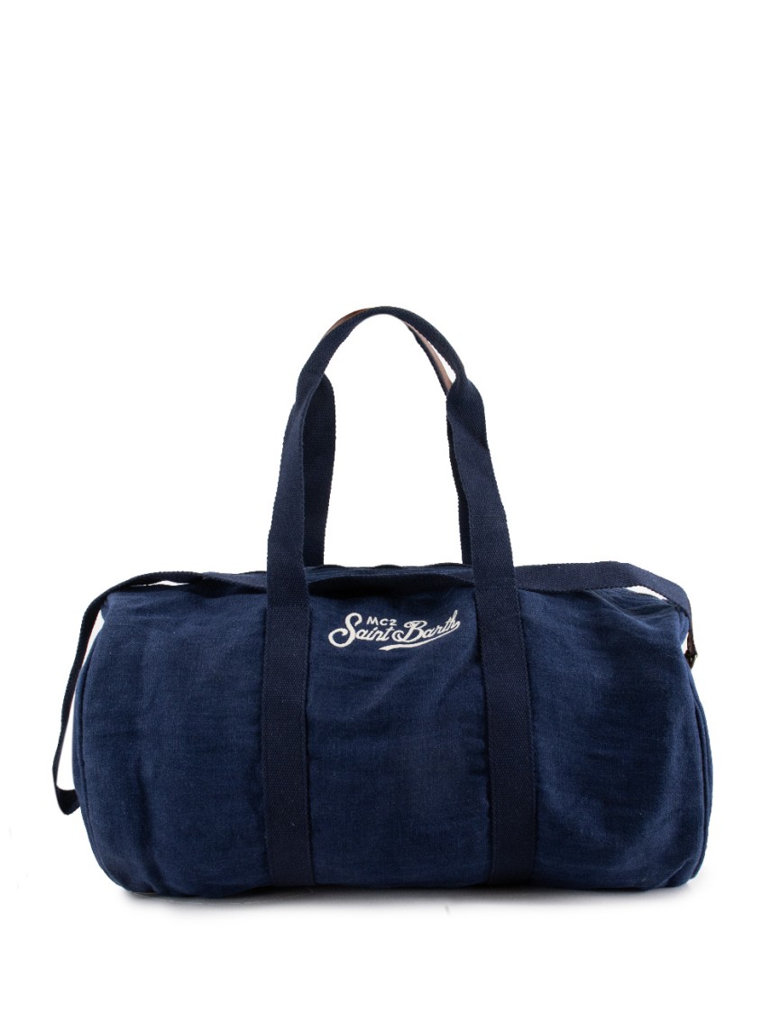 MC2 SAINT BARTH MC2 SAINT BARTH BLUE DUFFEL BAG WITH ADJUSTABLE SHOULDER STRAP